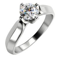 Zásnubní platinový prsten s diamantem Kauri