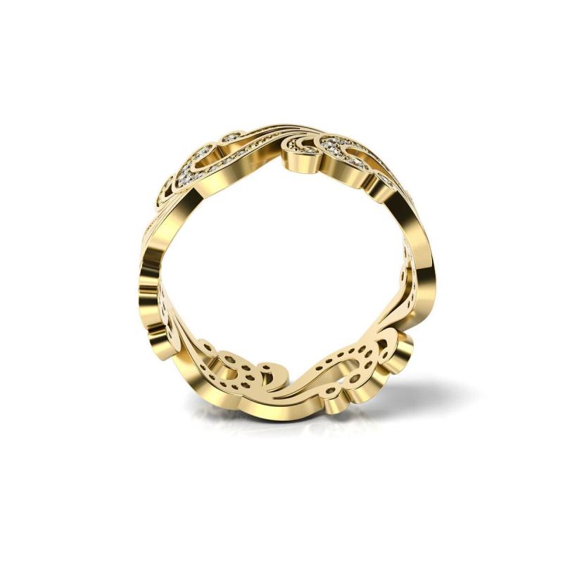 Snubní prsten ze žlutého zlata 28502