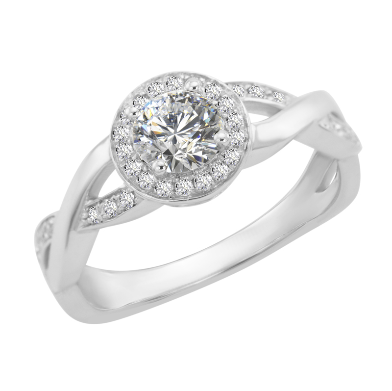 Zlatý elegantní prsten s diamanty Raya 28752