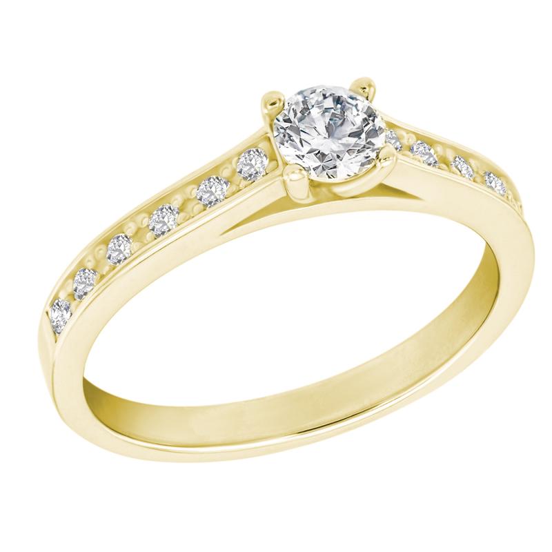 Zlatý zásnubní prsten 29452