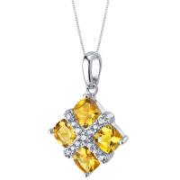 Stříbrný náhrdelník s citríny Denrak