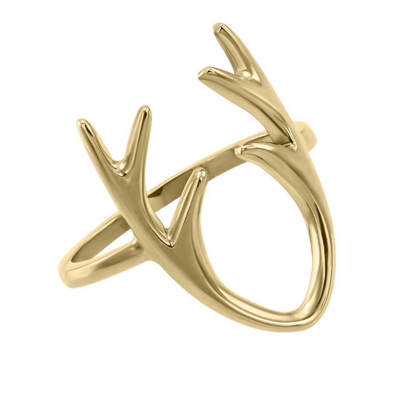 Prsten ze zlata ve tvaru jeleního paroží