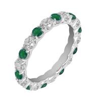 Zlatý prsten zdobený smaragdy a diamanty Mette