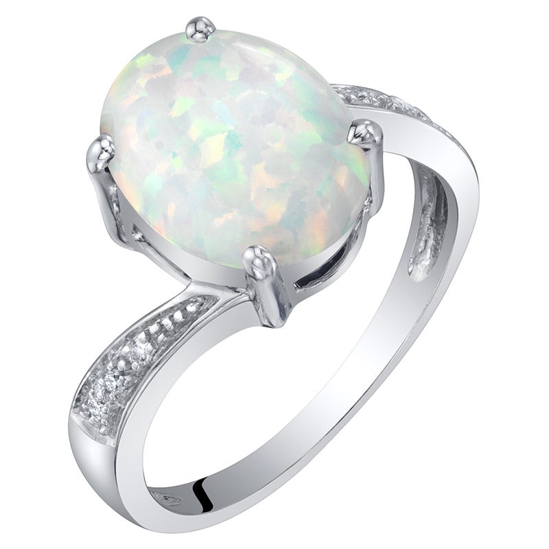 Zlatý prsten s opálem a diamanty Savannah