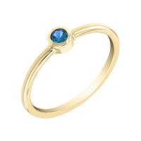 Zlatý minimalistický prsten s londýnským topazem Emilien