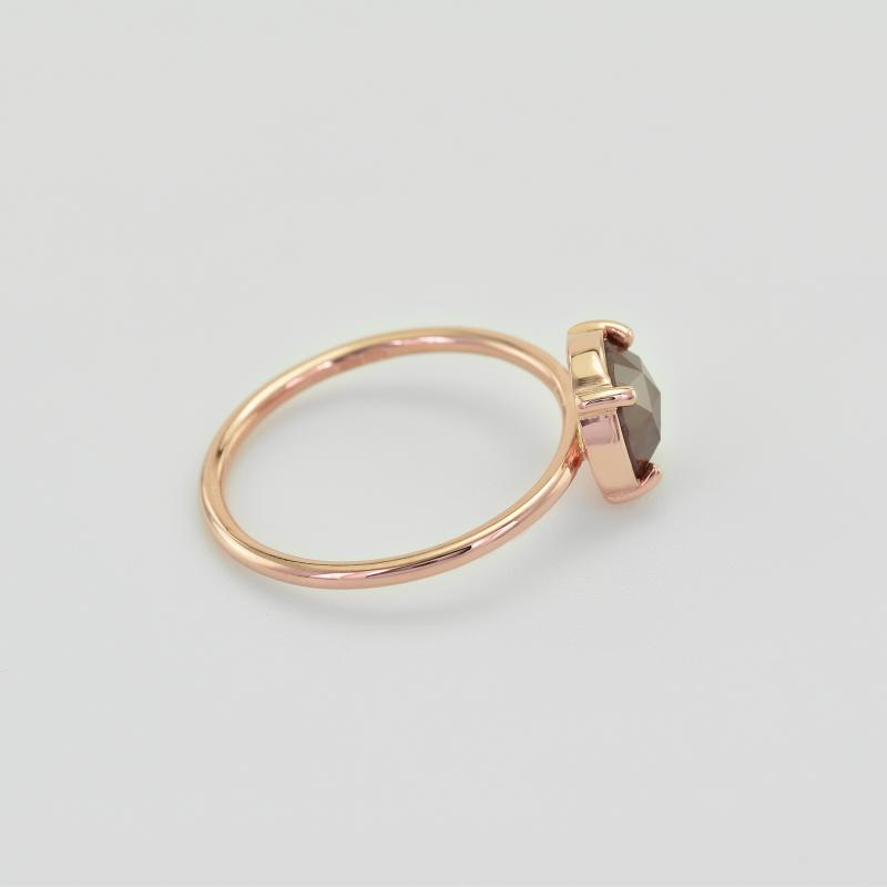 Diamantový prsten z růžového zlata 34322
