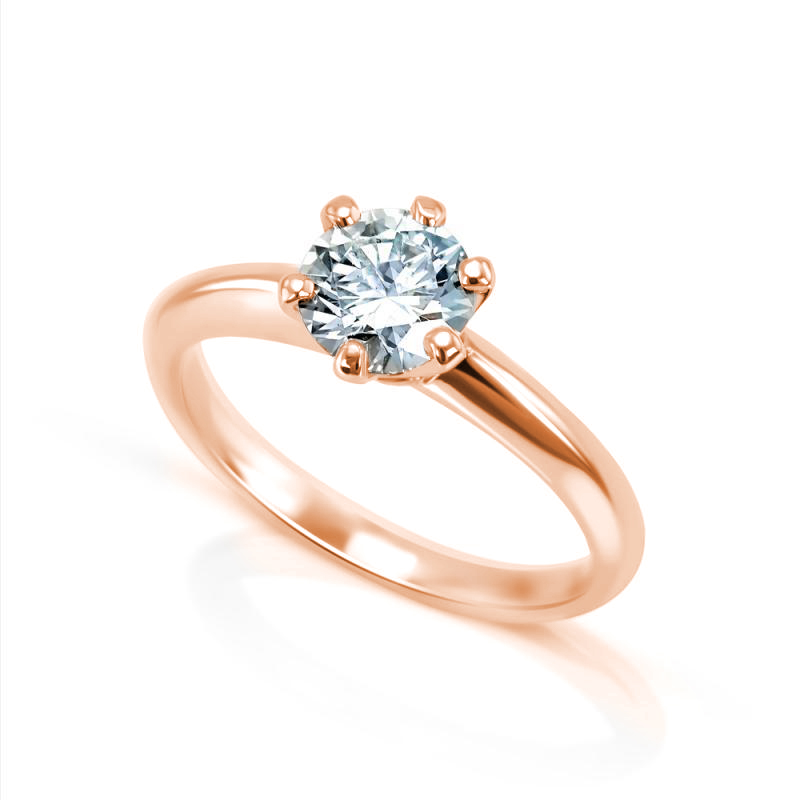 Zlatý zásnubní prsten s diamantem Tila 34532