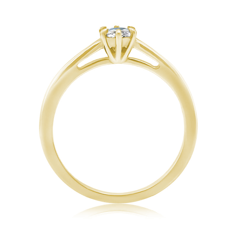 Zásnubní prsten ze žlutého zlata Rima 34982