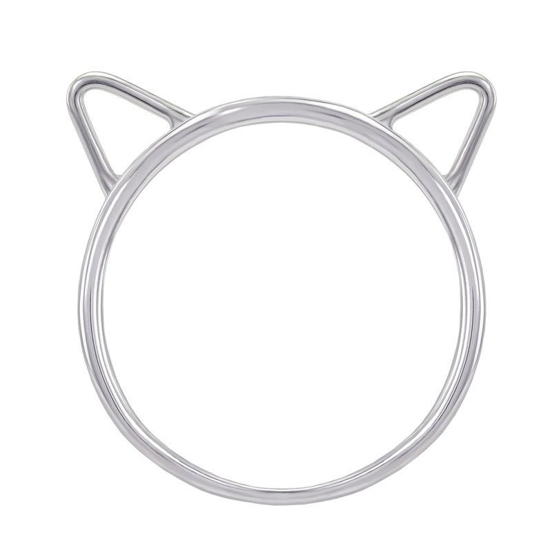 Stříbrný prsten s kočičími oušky
