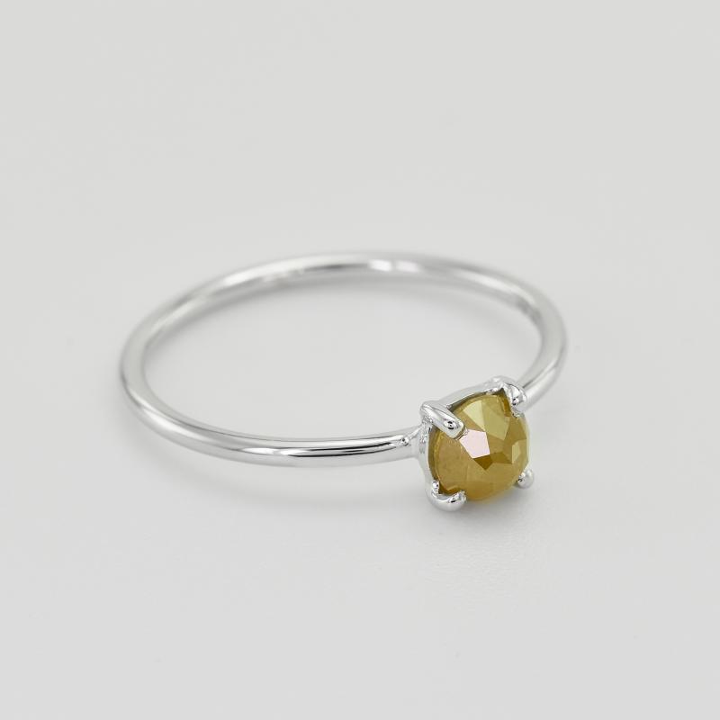 Zásnubní prsten ze zlata se žlutým diamantem 36332