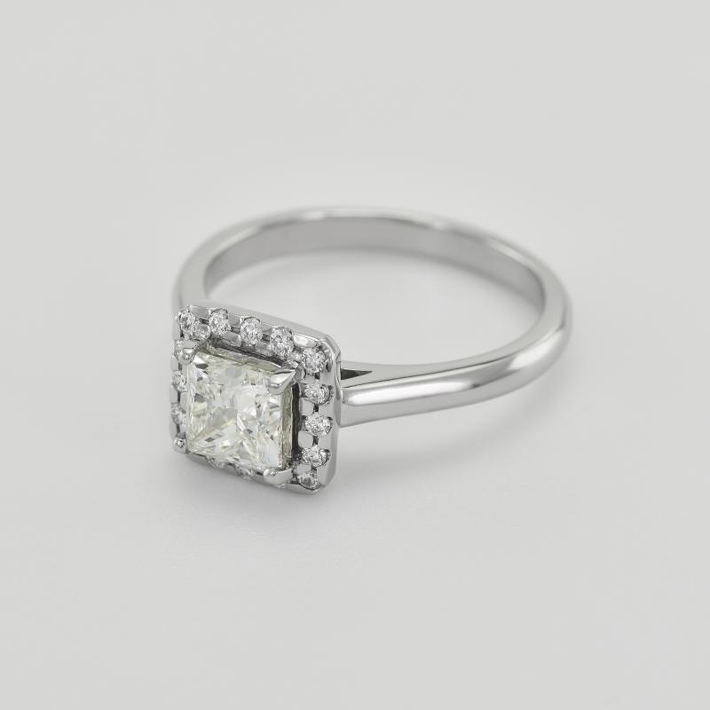 Diamantový zásnubní prsten z platiny 38052