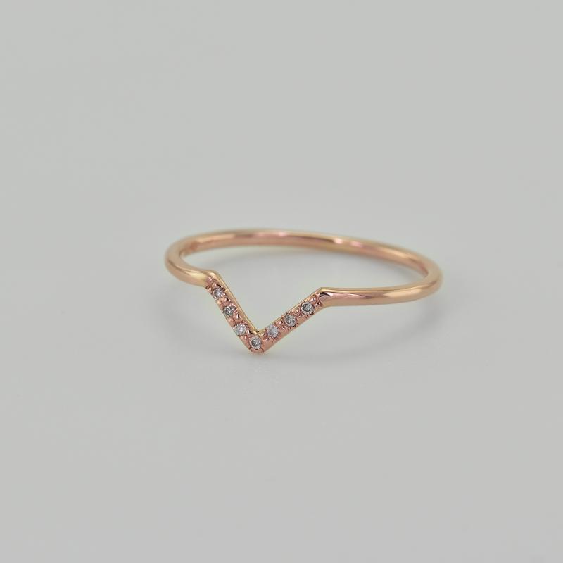Zlatý prsten s diamanty 41162