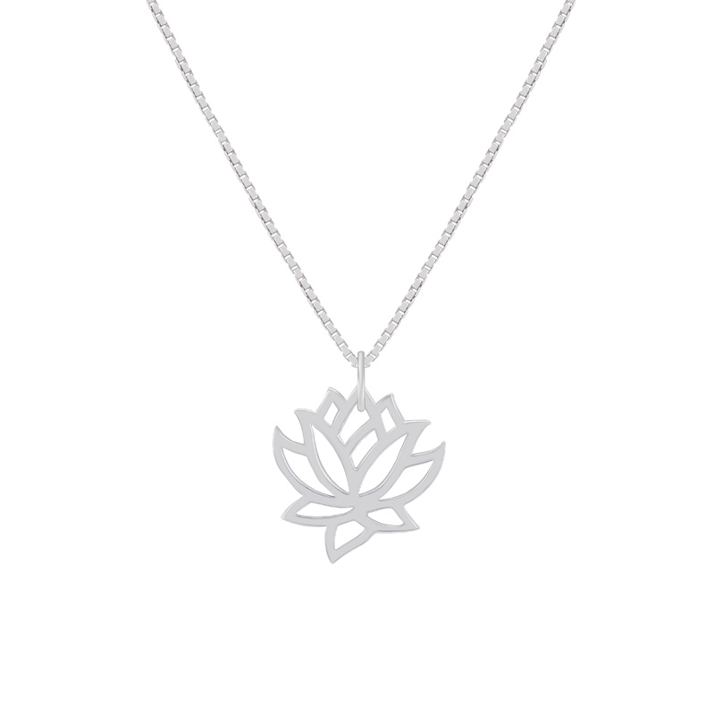 Eppi Stříbrný přívěsek s květem lotosu Laila P37319