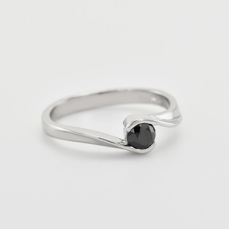 Zásnubní prsten s černým diamantem 4142