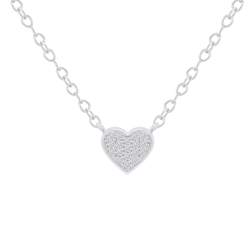 Srdíčkový náhrdelník s diamanty Maree