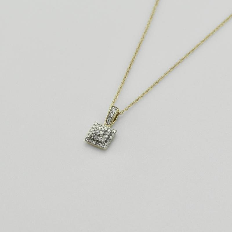 Diamantový čtvercový náhrdelník Quilla 42392