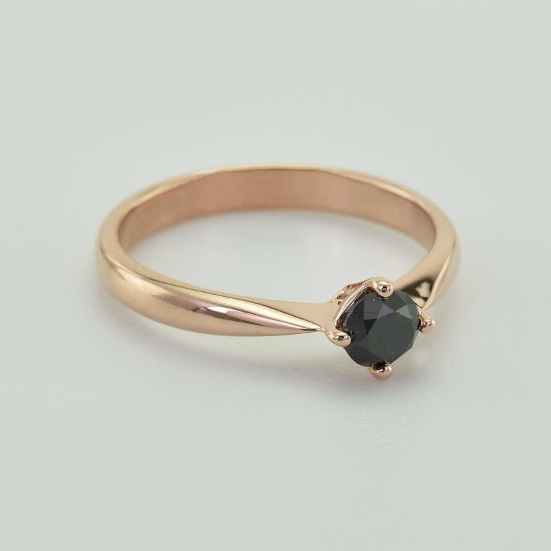 Diamantový prsten s černým diamantem 42472