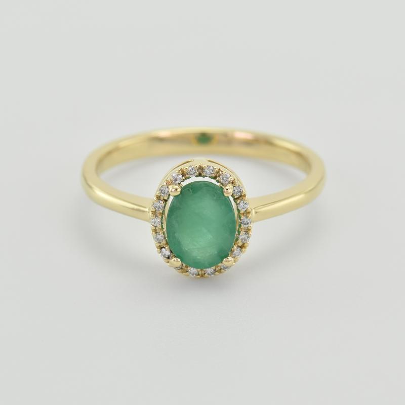 Smaragdový prsten Quentin s diamanty 45352