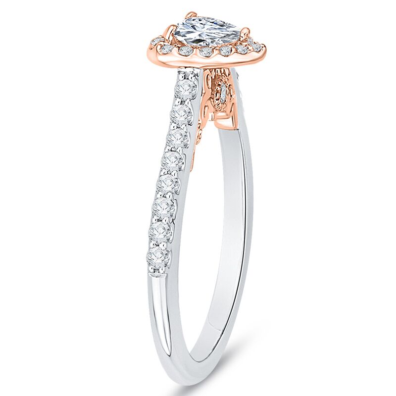 Zásnubní prsten s diamantovým srdcem 46412