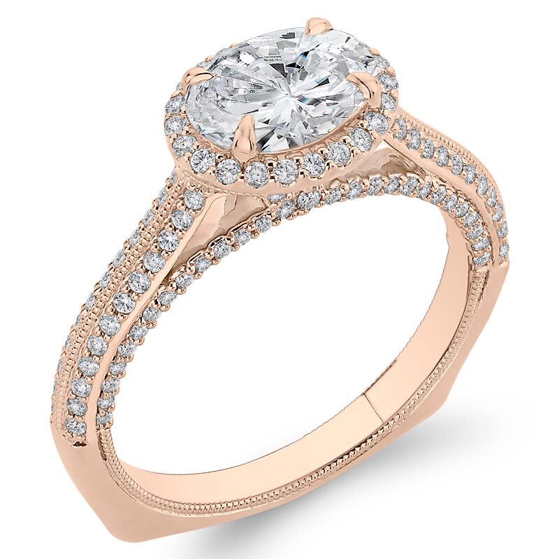 Zlatý zásnubní prsten s diamanty 46442