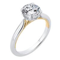Zlatý zásnubní prsten s postranními diamanty Libby