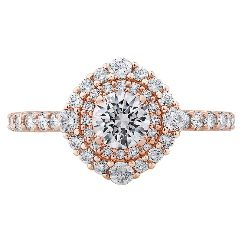 Halo zásnubní prsten s diamanty 48452
