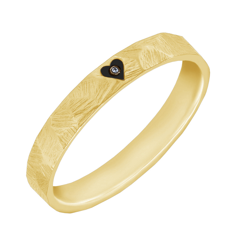 Atypický dámský snubní prsten s gravírem 