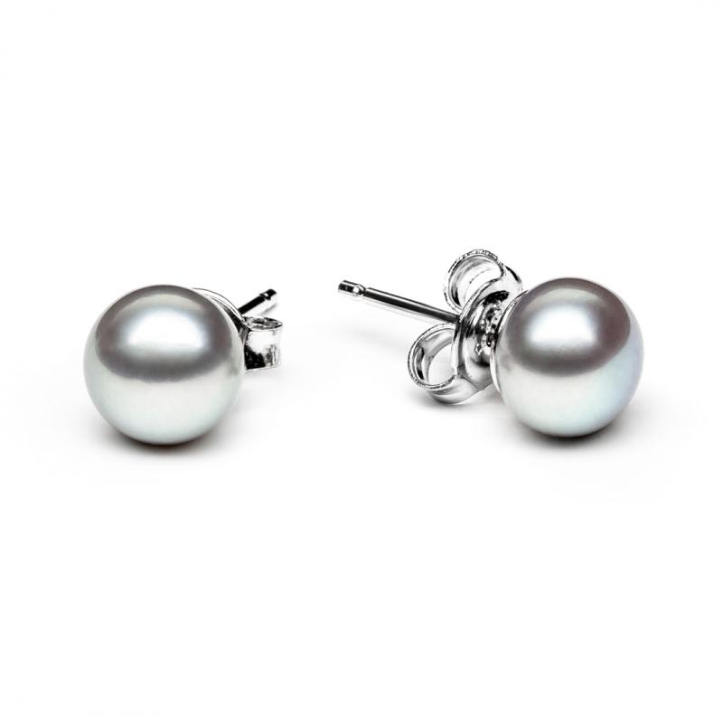 Stříbrné perlové náušnice