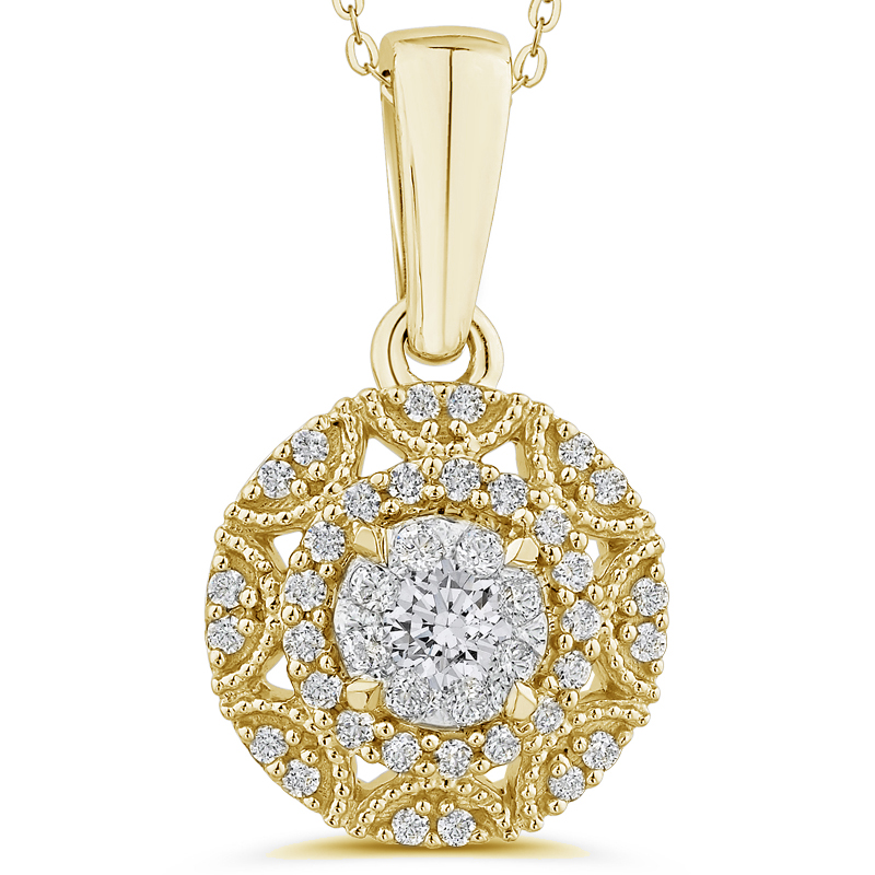 Luxusní diamantový přívěsek ze žlutého zlata 51892