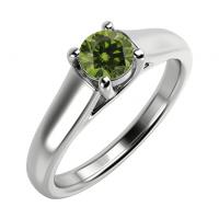Zásnubní prsten se zeleným diamantem Donia