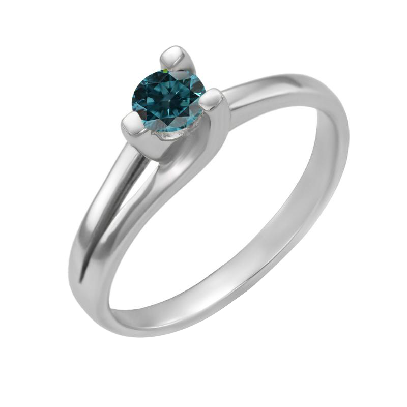 Prsten s modrým diamantem Kawiel