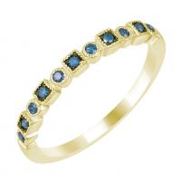 Zlatý eternity prsten s modrými diamanty Chryssa