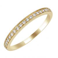 Zlatý eternity prsten plný diamantů Minke