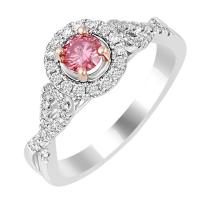 Zásnubní prsten s certifikovaným fancy pink lab-grown diamantem Lanni