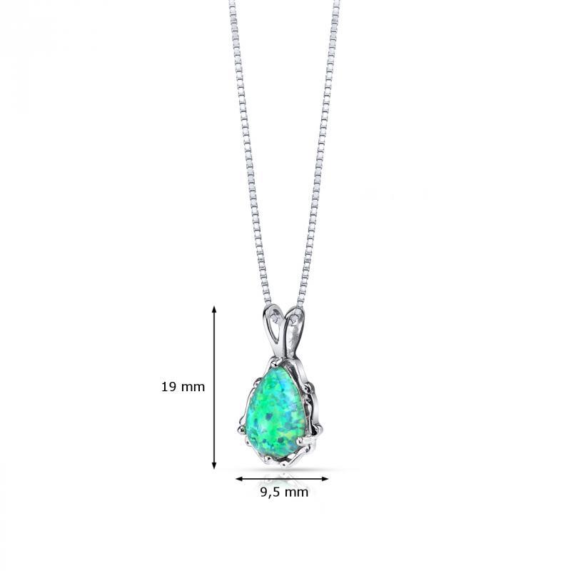 Krásný 1.00ct opálový náhrdelník ze stříbra Jiya 5992