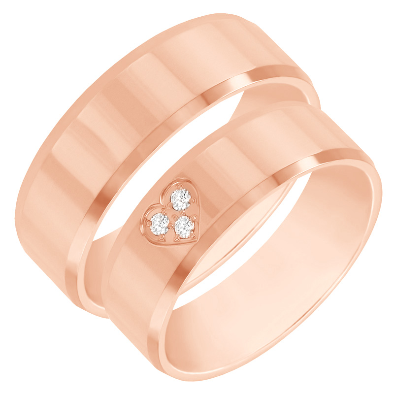 Snubní prsteny z růžového zlata 60532