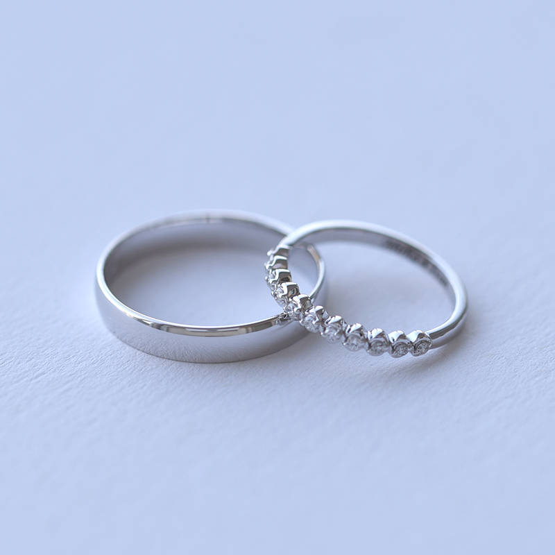 Dámský diamantový vintage prsten a pánský komfortní prsten 61362