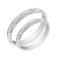 Platinové snubní prsteny s přírodním motivem Elvin