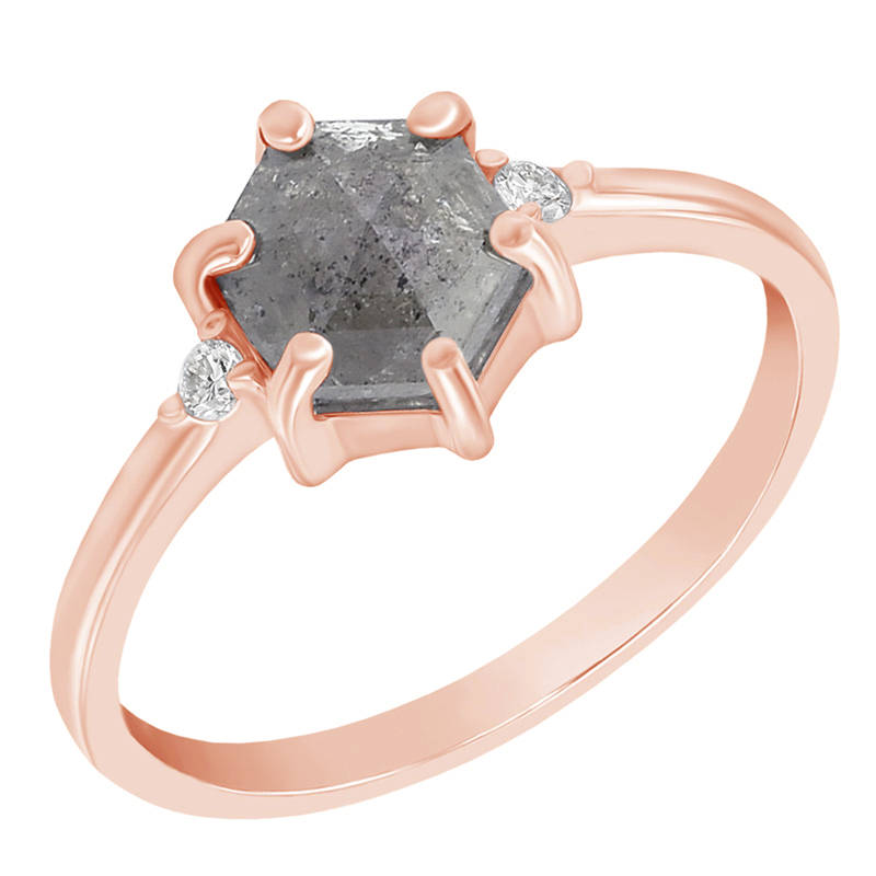 Unikátní prsten z růžového zlata 70802