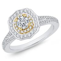 Extravagantní halo diamantový zásnubní prsten Giacomo