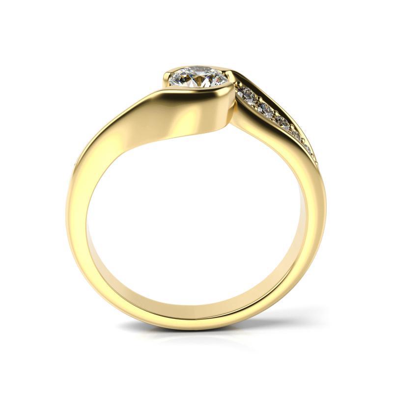 Zásnubní prsten ze žlutého zlata 75732