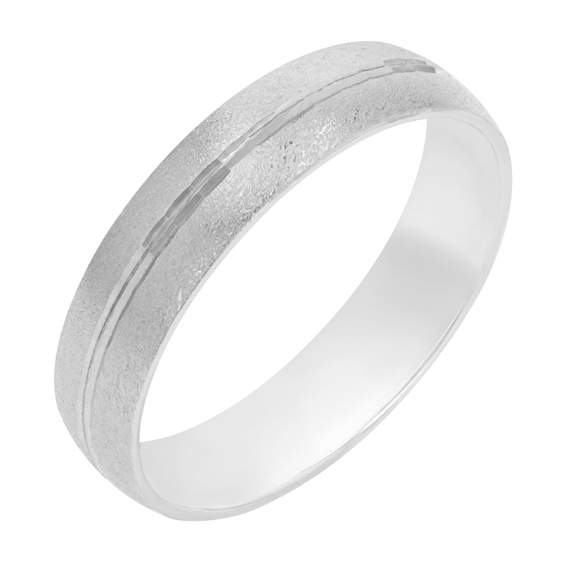 Pánský snubní prsten z bílého zlata 78632
