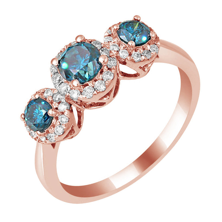 Diamantový prsten z růžového zlata 79082