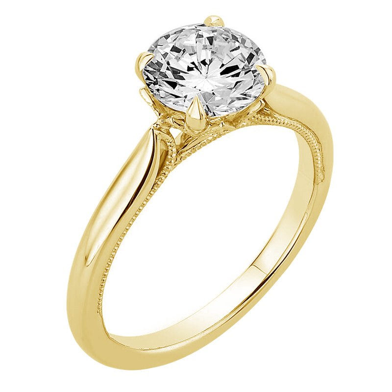 Zlatý zásnubní prsteň s diamanty 79302