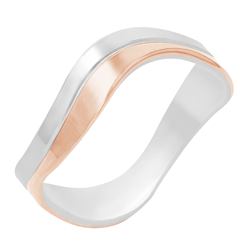 Pánský snubní prsten z růžového zlata 80282
