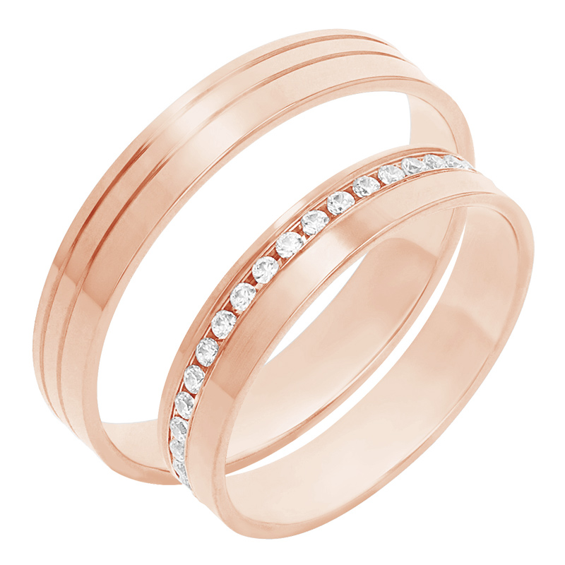 Snubní prsteny z růžového zlata 80352