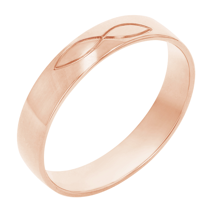 Pánský snubní prsten z růžového zlata 80372