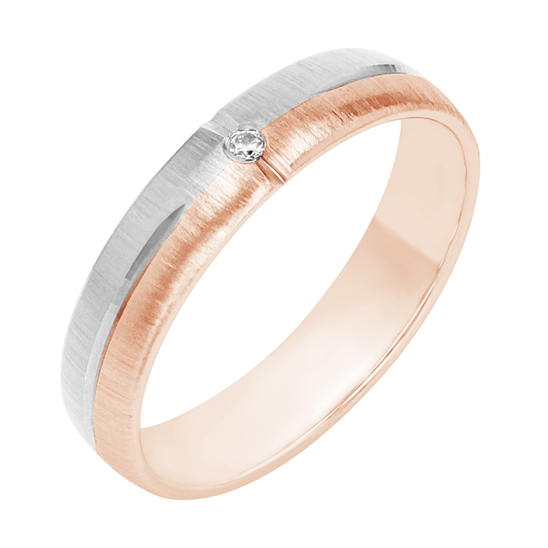 Dámský snubní prsten z růžového zlata 80392