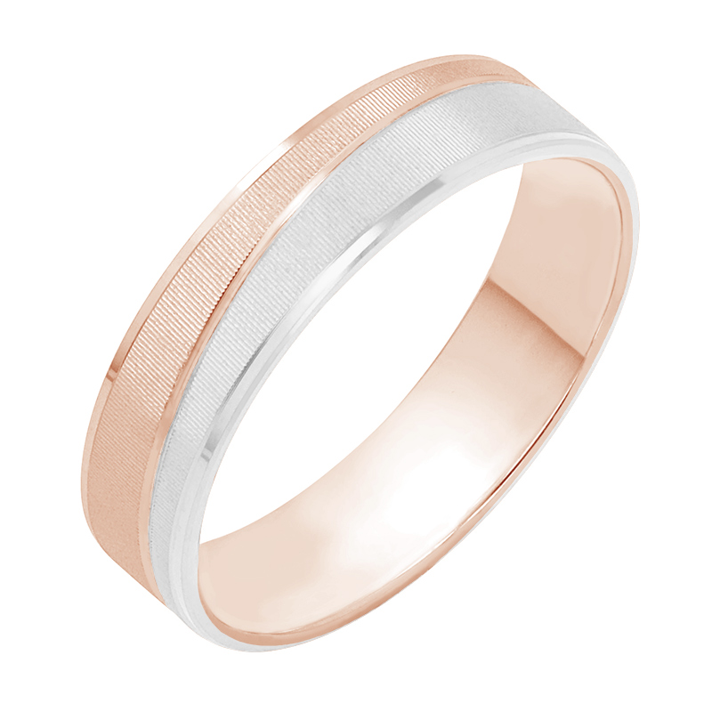 Pánský snubní prsten z růžového zlata 80402