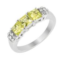 Prsten se žlutými safíry a diamanty Nipuna 